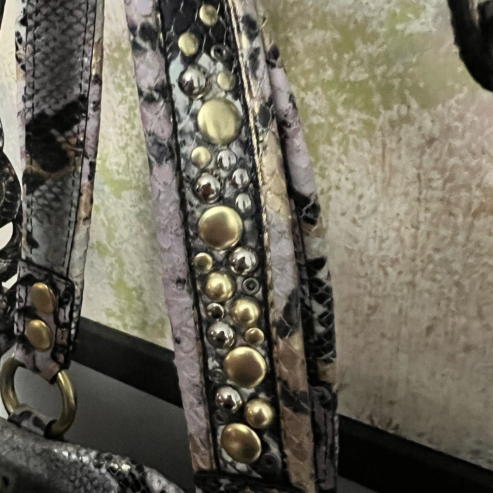 Coach Poppy Python Embossed Leather Bag - Picture 6 of 16